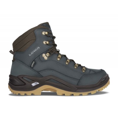 Lowa Renegade GTX Mid Heren - Wandelschoenen Donkerblauw / Geel QMFBOV438